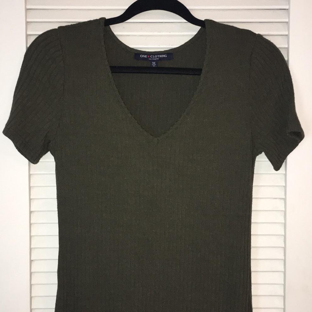 Olive Green Midi Bodycon Dress